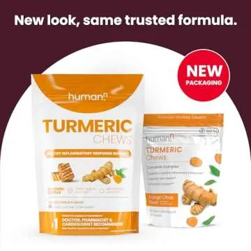 humanN Turmeric Chews Supplement – Clinically Studied High Absorption Curcumin Complex - Orange Citrus Flavor – from SuperBeets Makers – Joint Health – 30 Count