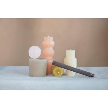 Creative Co-Op Unscented Pleated Taper Candles Set of 12
