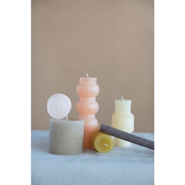 Creative Co-Op Unscented Pleated Taper Candles Set of 12
