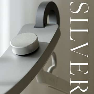 BenQ eReading LED Desk / Task / Swing Arm Lamp: Eye-Care, Auto-Dimming, CRI 95, 13 Color Temperatures, 35” Wide Illumination for Home Office, Bedroom, Living Room (Silver)