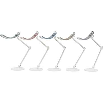 BenQ eReading LED Desk / Task / Swing Arm Lamp: Eye-Care, Auto-Dimming, CRI 95, 13 Color Temperatures, 35” Wide Illumination for Home Office, Bedroom, Living Room (Silver)