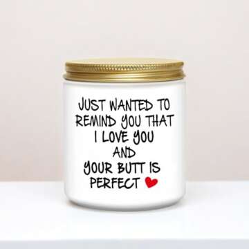 Gifts for Her Funny Romantic Unique Valentines Day Anniversary Christmas Birthday I Love You Gift for Girlfriend Wife Novelty Lavender Scented Soy Candle