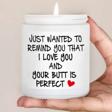 Gifts for Her Funny Romantic Unique Valentines Day Anniversary Christmas Birthday I Love You Gift for Girlfriend Wife Novelty Lavender Scented Soy Candle