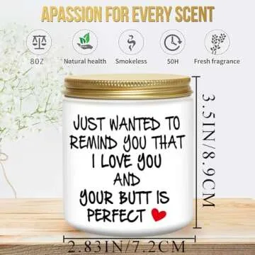 Funny Romantic Lavender Scented Soy Candle for Any Occasion