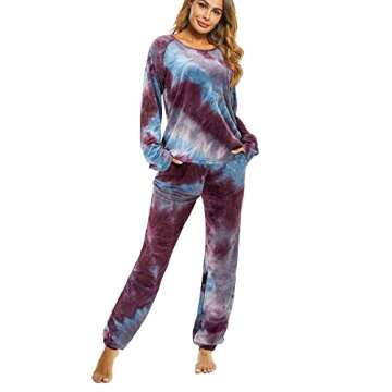 GOOTUCH Women's Tie Dye Printed Pajamas Set - Cozy & Chic Sleepwear