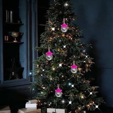 SPANSEE Pink Disco Ball - Cute Car Accessory for Fun Drives