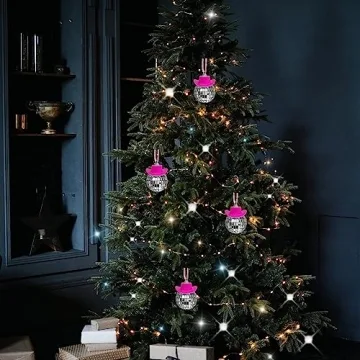 SPANSEE Pink Disco Ball - Cute Car Accessory for Fun Drives