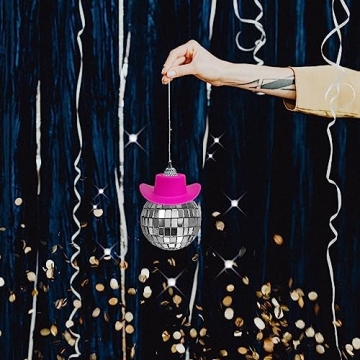 SPANSEE Pink Disco Ball - Cute Car Accessory for Fun Drives