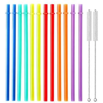 32 Reusable Rainbow Straws Perfect for Tumblers