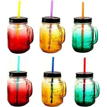 32 Reusable Rainbow Straws Perfect for Tumblers