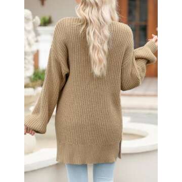 SHEWIN Casual Long Sleeve Button Down Lightweight Cardigan Sweater Soft Loose Cable Knit Fall Sweate...