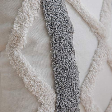 DEZENE Boho Throw Pillow Covers - 2 Pack Cotton Decorative