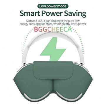 wigmoa SY-K Smart Case Compatible for Airpods Max 1/2, Sleep Mode Compatible, Anti-Scratch and Anti-Dust, Portable Carry Travel Case Compatible for Apple Airpod Max, Headphone case. (Green)