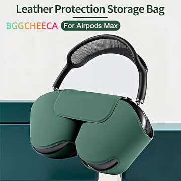 wigmoa SY-K Smart Case Compatible for Airpods Max 1/2, Sleep Mode Compatible, Anti-Scratch and Anti-Dust, Portable Carry Travel Case Compatible for Apple Airpod Max, Headphone case. (Green)