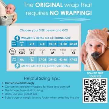 Baby K'tan Carrier Easy Pre-Wrapped Sling for Every Parent