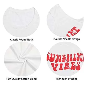 Sunshine Vibes Letter Print Vest T Shirt Women's Summer Sleeveless Graphic Tank Tops Casual Loose Workout Tees (White, X-Large)