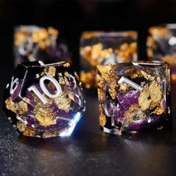 Joylord Resin Dice Set | Liquid Core D&D Gaming Dice