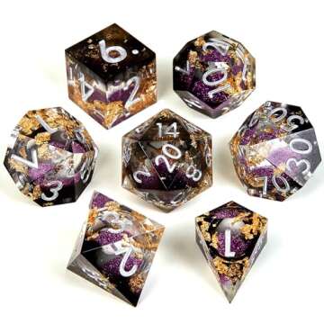 Joylord Resin Dice Set | Liquid Core D&D Gaming Dice