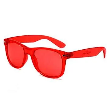 PURPLE CANYON Red Color Therapy Glasses for Chakra Healing, Chromotherapy, and Mood