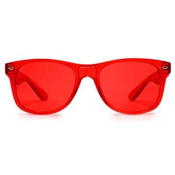 PURPLE CANYON Red Color Therapy Glasses for Chakra Healing, Chromotherapy, and Mood