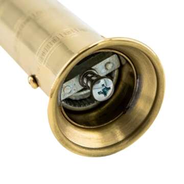 Alexander Home The Original Greek Pepper Mill 8 Inch Tall | European Pepper Mill Grinder with Crank Handle | Manual Pepper Grinder | Peppercorns Refillable - Brass