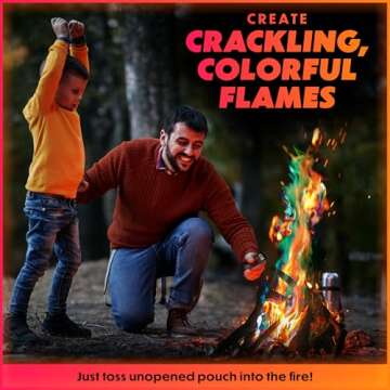 Magical Flames Fire Color Changing Packets for Fire Pit, Indoor/Outdoor Fireplace, Campfires, Bonfir...