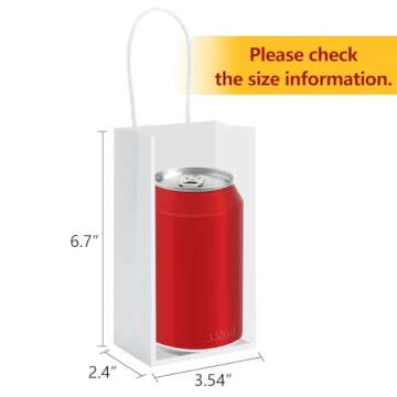 BagDream 50 Pack Small Kraft Paper Gift Bags - Eco-Friendly Party Favors