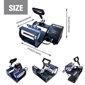 BetterSub Mug Heat Press, Heat Press Machine Cup Heat Transfer Sublimation 11oz