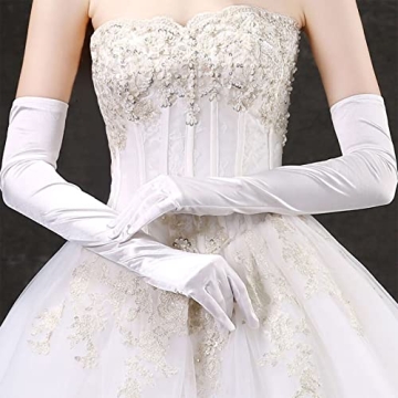 Nackiy Long Black Opera Gloves for Women - 20inch