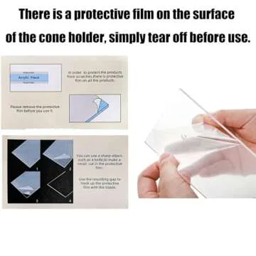 YOUEON Acrylic Ice Cream Cone Holder for Parties