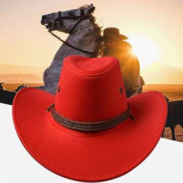 thuizen Classic Rolled Western Cowboy Hat for All Occasions