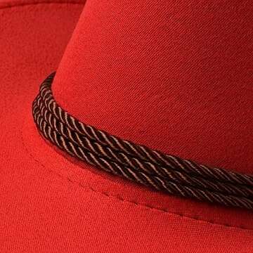 thuizen Classic Rolled Western Cowboy Hat in Red