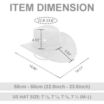 thuizen Classic Rolled Western Cowboy Hat in Red