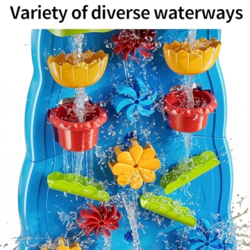 TEMI Kids Waterfall Water Table for Toddler Fun