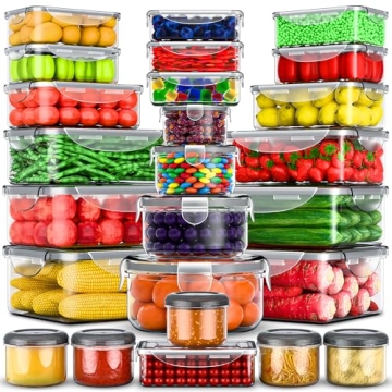 RockBerry 50 Pcs Airtight Food Storage Container Set
