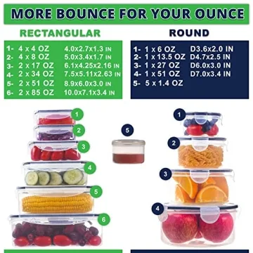 RockBerry 50 Pcs Airtight Food Storage Container Set