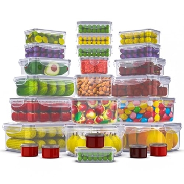 RockBerry 50 Pcs Airtight Food Storage Container Set