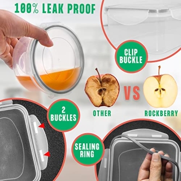 RockBerry 50 Pcs Airtight Food Storage Container Set