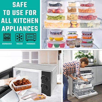 RockBerry 50 Pcs Airtight Food Storage Container Set