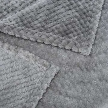 Fuzzy Blanket or Fluffy Blanket for Baby, Soft Warm Cozy Coral Fleece Toddler, Infant or Newborn Receiving Blanket for Crib, Stroller, Travel, Decorative (28Wx40L, XS-Flint Gray)