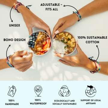 Made by Nami Pride Bracelet for All Genders Adjustable and Waterproof LGBTQ Bracelet for LGBTQ+ Ally Gay Lesbian Transgender Bisexual Perfect Pride Jewelry Gift (Rainbow)