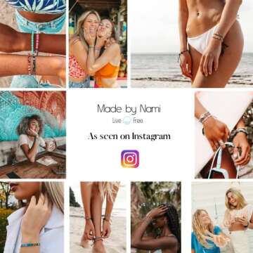 Made by Nami Pride Bracelet for All Genders Adjustable and Waterproof LGBTQ Bracelet for LGBTQ+ Ally Gay Lesbian Transgender Bisexual Perfect Pride Jewelry Gift (Rainbow)