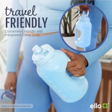 Ello Hydra 64oz Leakproof Water Bottle with Straw