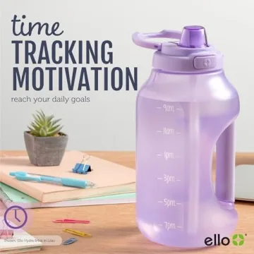 Ello Hydra 64oz Leakproof Water Bottle with Straw