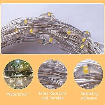 Twinkle Star 33FT 100 LED Halloween Lights, Fairy String Lights, Battery Operated LED Silver Wire String Lights for Christmas Wedding Party Home Holiday Decoration, Orange 1 Pack