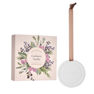 COCORRÍNA Car Air Freshener - Cashmere Vanilla Handmade Scented Ceramic for Drawers and Closets, Gi...