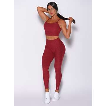 Bombshell Sportswear Uplift Pocket Leggings (as1, Alpha, s, Regular, Regular, Garnet Red)
