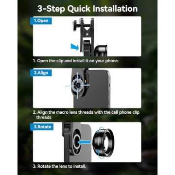 Apexel Professional Macro Photography Lens for Dual Lens/Single Lens iPhone,Pixel,Samsung Galaxy Smartphones