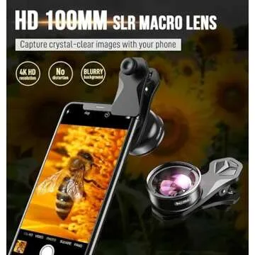 Apexel Professional Macro Photography Lens for Dual Lens/Single Lens iPhone,Pixel,Samsung Galaxy Smartphones