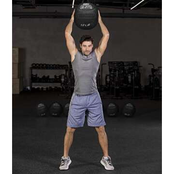 Champion Sports PRX12 Rhino Promax Elite Slam Balls, 12 lb, Soft Shell with Non-Slip Grip, Medicine Wall Exercise Ball for Weightlifting, Plyometrics, Cross Training, & Home Gym Fitness